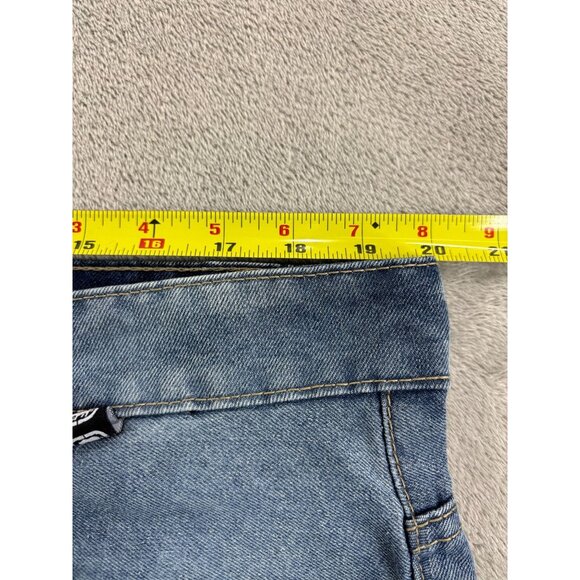 Ecko Unltd Relaxed Fit Denim Shorts Mens 40 Blue Distressed Moto Street - Picture 7 of 9